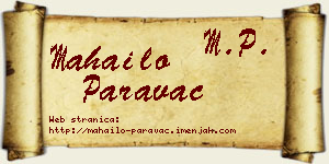 Mahailo Paravac vizit kartica